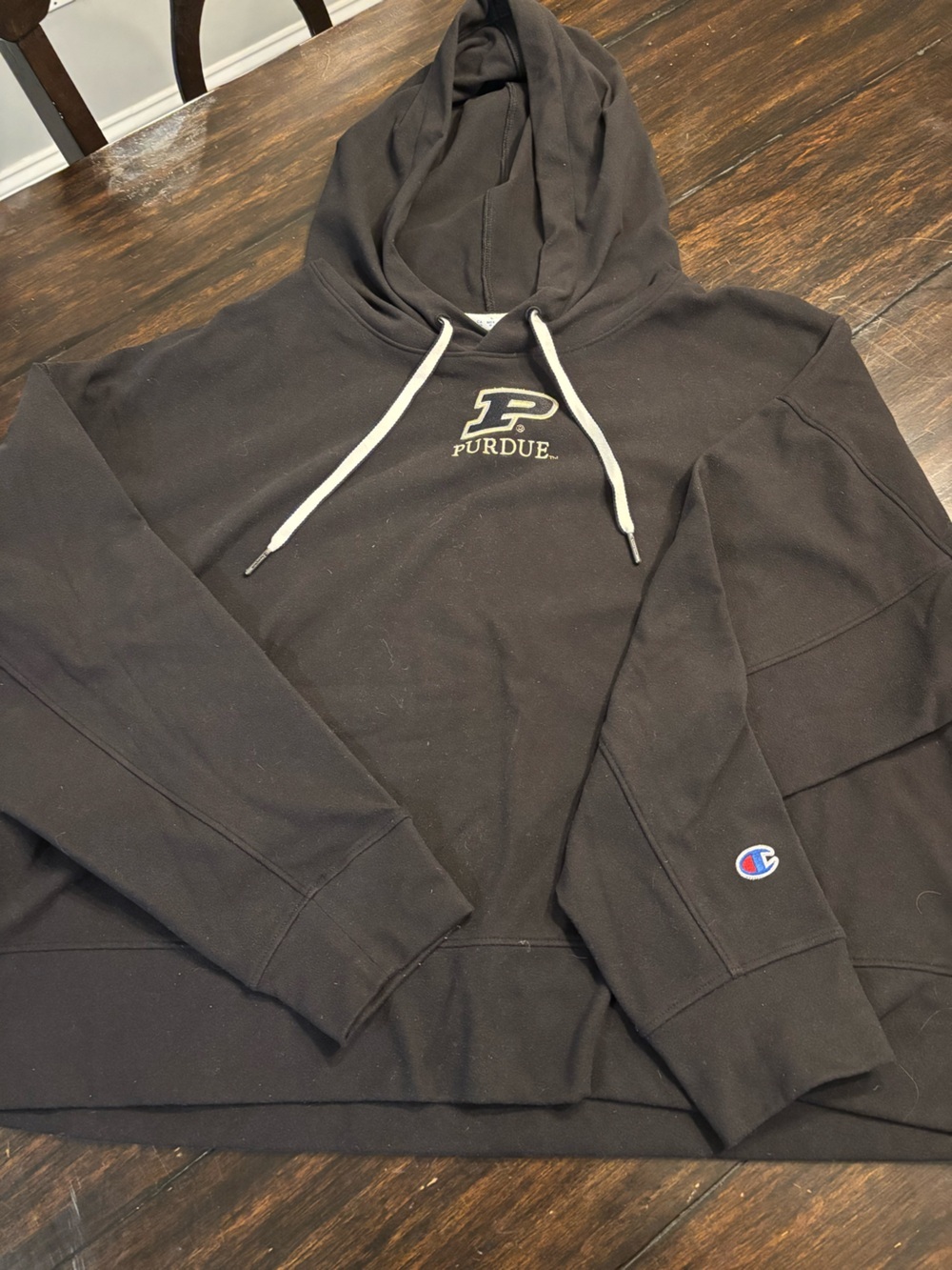 Champion Purdue university unisex  Black Knit Hoodie - men’s size large